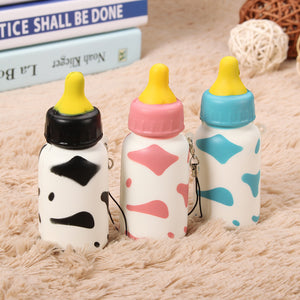 Squishy Milk Nursing Bottle Toy Cute Kawaii Phone Bag Strap Pendant 10x4cm