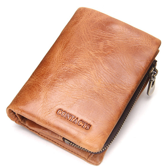 Men Genuine Leather Detachable Wallet Coins Bag Credit Card Holder