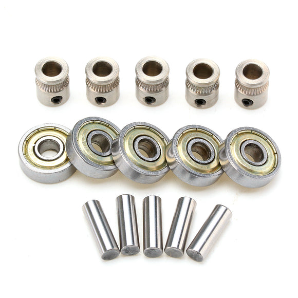 5Pcs Multi Materials2.0 Extruder Gears + 625ZZ Bearings with Shafts Kit for Prusa i3 MK2.5/MK3 3D Printer Part