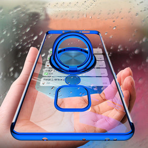 Bakeey Magnetic Car Holder Ring Holder Thin Color Plating Soft TPU Protective Case For Huawei Mate 20