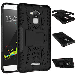 Two in One Black Protective Holder Stand Hard Back Cover Case For Coolpad Dazen Note 3