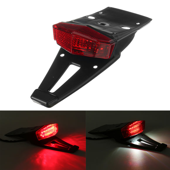 12V Motorcycle Integrated LED Rear Fender Driving Brake Stop Motorcross Tail Light Red