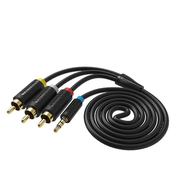 Vention 3.5mm Male to 3RCA Male AV Cable Standard Audio Converter Video Speaker Cable For Android TV