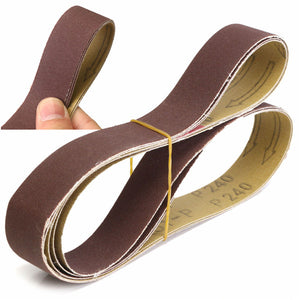 3pcs 762x25mm 240 Grit AL Oxide Abrasive Sanding Belts for Wood Grinding Work