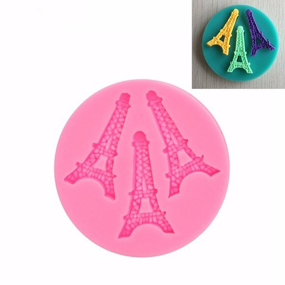 Silicone Eiffel Tower Fondant Cake Mold Mini Chocolate Sugar Mould Baking Tool