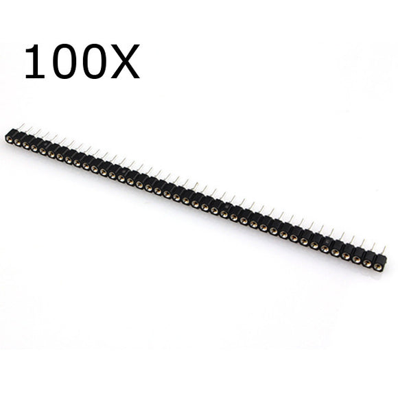 100pcs 40 Pin Single Row 2.54mm Round Female Header Pin