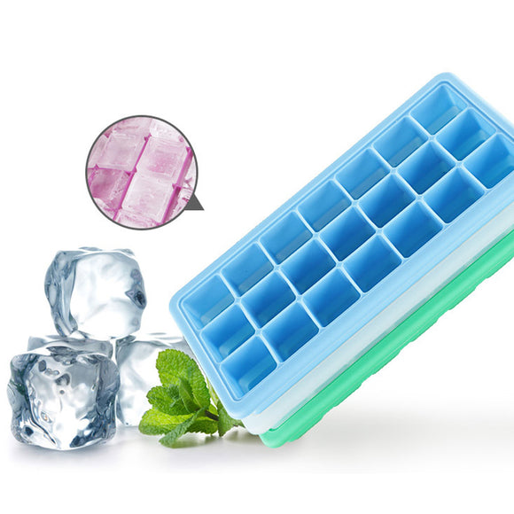 KCASA KC-IT01 21 Grid DIY Ice Cube Fruit Mold Square Shape Silicone Ice Tray Maker Kitchen Tool