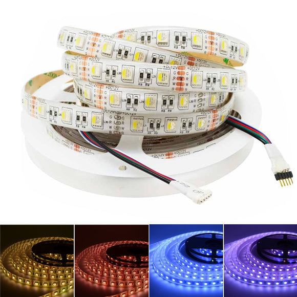 5M RGBW RGBWW 4 In 1 SMD5050 Waterproof LED Strip Light for Home Decoration DC12V