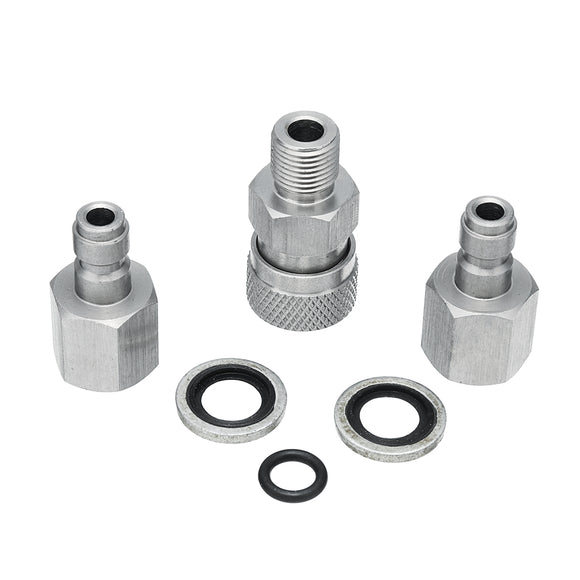 Stainless PCP Air Gun Filling Quick Connect Adapter 1/8 BSPP With Plugs Fitting Connector Coupler