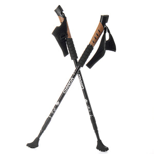 IPRee 1 Pair Walking Stick Trekking Pole Adjustable Aluminum Alpenstock Anti Shock Cane