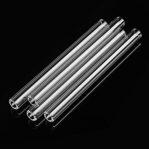 4Pcs 100mm OD 7mm 1.5mm Thick Wall Borosilicate Glass Blowing Tube Laboratory