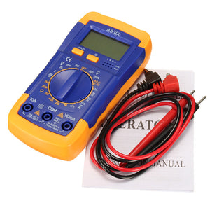 A830L Digital LCD Multimeter Voltmeter Ammeter OHM AC DC Circuit Volt Tester Checker