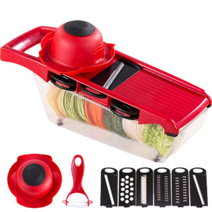 QuickDone Plastic Vegetable Fruit Slicers & Cutter With Adjustable Stainless Steel Blades Carrot Pot