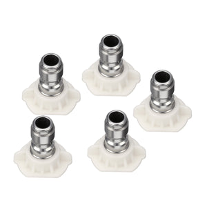 5pcs/set High Pressure Washer Spray Nozzle Tips 40 Degree 1/4inch Quick Car Wash