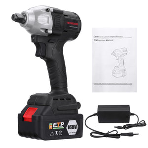 168VF 630NM 1/2 inch Electric Impact Wrench Brushless With 2pcs 16800mAh Li-ion Batteries