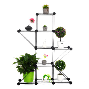 66*22*86 cm Balcony Metal Flower Plant Standing Rack Foldable Corner Shelf Display Save Kitchen Storage Organizer Holders