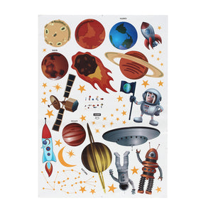 Space Planet Wall Sticker Planet Carton DIY Kids Nursery Baby Room Art Removable Decorations