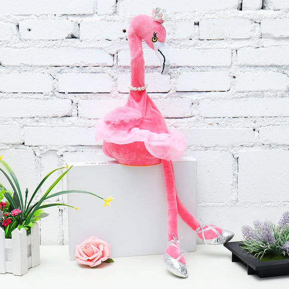 Flamingo Singing Dancing Pet Bird 50cm 20Inches Christmas Gift Stuffed Plush Toy Cute Doll