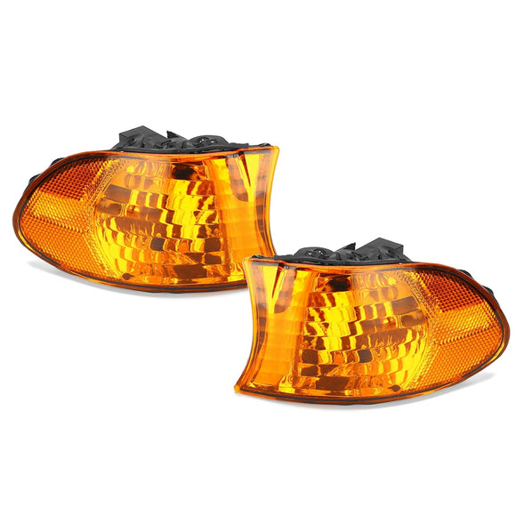 Side Parking Corner Light Cover Amber Lens Pair for BMW E38 7 Series 1998-2001