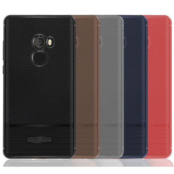 Bakeey Litchi Pattern Anti-fingerprint TPU&Silicone Leather Case For Xiaomi Mi Mix 2