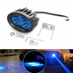 9-60V DC 20W Blue Light Waterproof LED Headlights Stainless Steel Forklift Warning Lamp