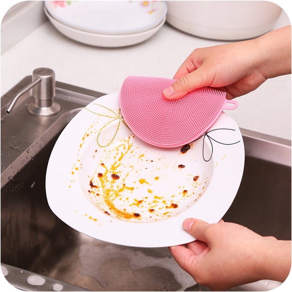 KCASA KC-CS06 Multi-purpose Silicone Dish Washing Cleaning Brush Scrubber Heat Resistant Pad Coaster