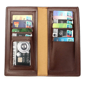 DANTEN'S Men's PU Leather Card Bag Business Wallets