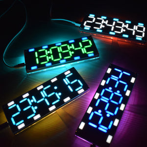 Geekcreit DIY 6 Digit LED Large Screen Two-Color Digital Tube Desktop Clock Kit Touch Control