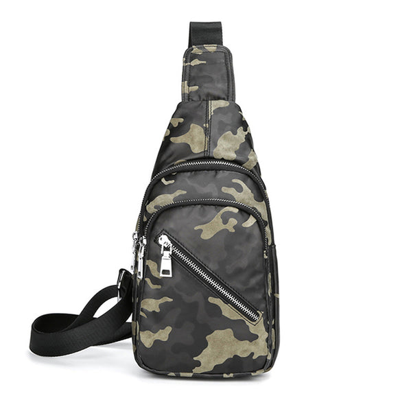 Men Camouflage Chest Bag Large Capacity Tablet Casual Fashion Sling Bag Shoulder Crossbody Bag