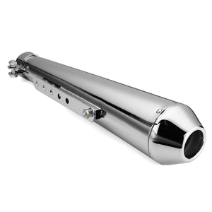 Motorcycle Cafe Racer Exhaust Muffler Pipe with Sliding Bracket Universal