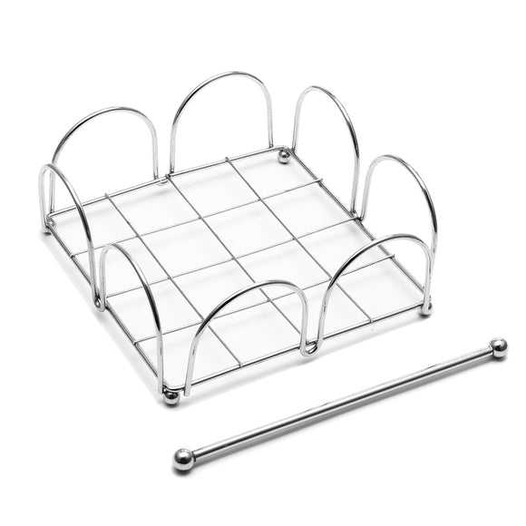 Chrome Napkin Serviette Holder Dispenser Rack Home Party Dining Table Decoration Paper Shelf Holder