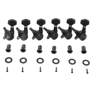 6pcs Locking Guitar Tuners Tuning Keys Pegs Bass Machine Heads Black