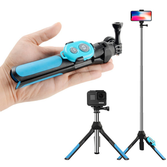 RUIGPRO 2 in 1 bluetooth Extendable Folding Tripod Gimbal Extension Rod Stick For Gopro Action Camera Mobile Phone