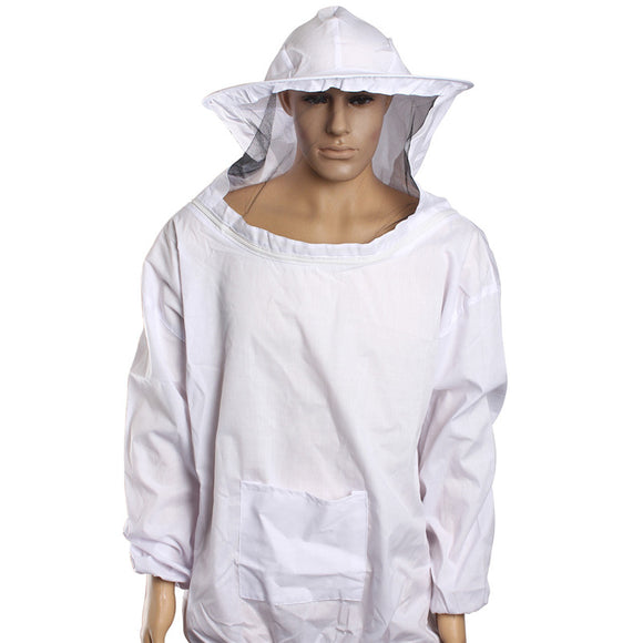 Protective Bee Keeping Jacket Veil Suit +1 Pair Beekeeping Long Sleeve Gloves