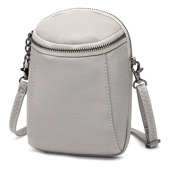 Women Casual PU Crossbody Bag Bucket Bag Vintage Bag Round Little Phone Bag for Xiaomi iphone