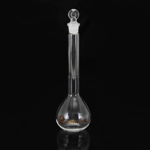 50mL Clear Glass Volumetric Flask w/ Glass Stopper Lab Chemistry Glassware