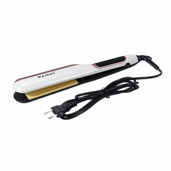 KM-9622 Professional Ceramic Heating Electric Hair Straightener LED Display Dry & Wet Hair Far Infrared Styling Straightener