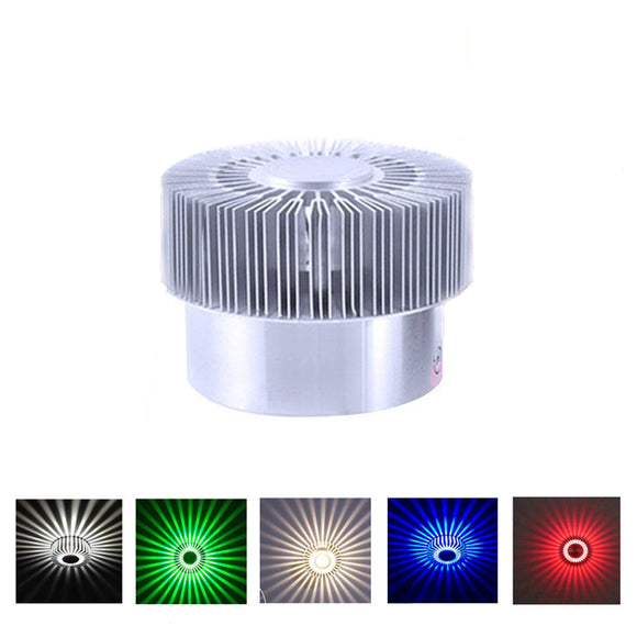 3W Creative Flower Shape 5 Color Light Options LED Porch Wall Light Home Bar Decorative Light