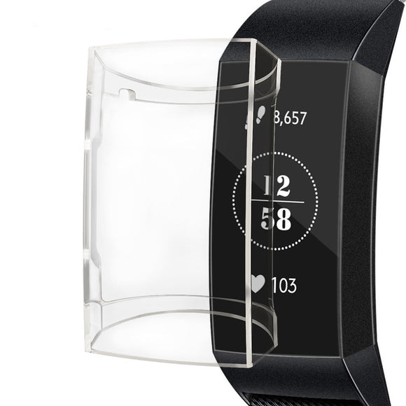 Bakeey Silicone Transparent Watch Cover Protective Cover for Fitbit Charge 3