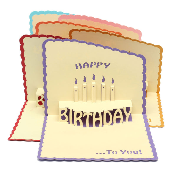 Happy Birthday 3D Greeting Card Pop Up Birthday Party Greeting Card With Envelope