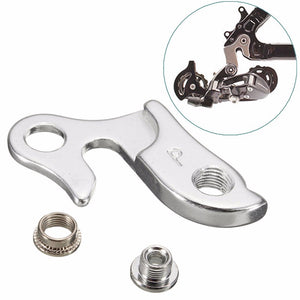 MTB Bicycle Frame Rear Derailleur Mech Hanger Dropout With Nuts Silver Type