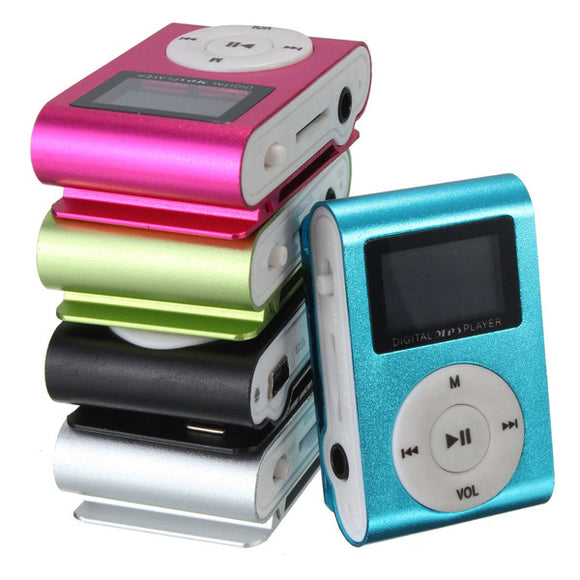 Mini USB Clip MP3 Music Media Player LCD Screen Support 32GB Micro SD TF Card