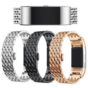 Replacement Screwless Metal Strap Stainless Wrist Band for Fitbit Charge 2