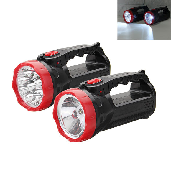 Portable Super Bright Rechargeable 1 or 9 LED Torch Flashlight Lamp for Outdoor Camping Travel