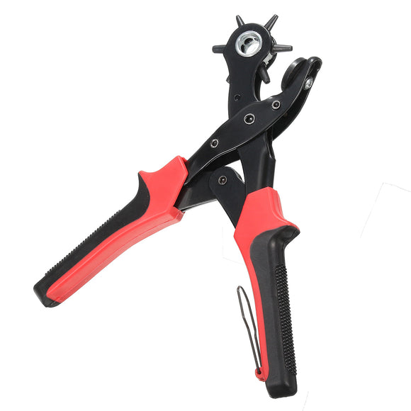 6 Sized Heavy Duty Leather Hole Punch Hand Pliers Belt Holes Punches Maker Tool