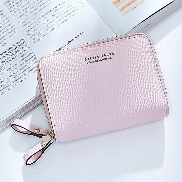 Women Fashion Multi-Slots Card Holder Double Zipper Wallet