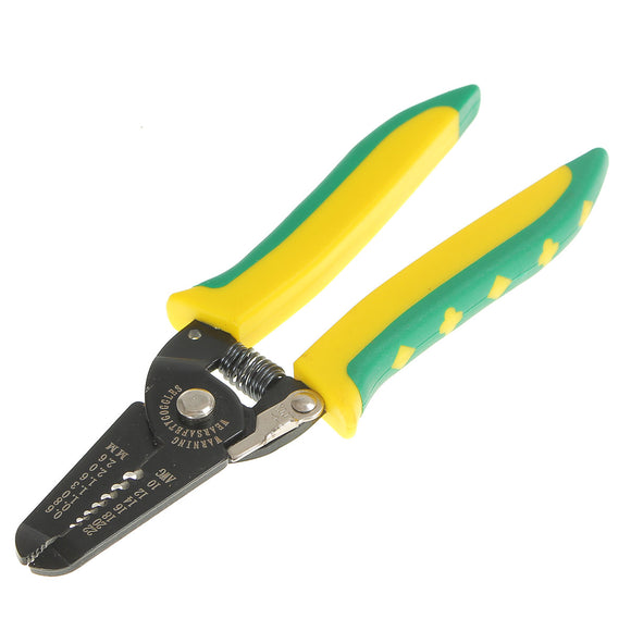 10-22AWG Adjustable Multifunctional Cable Wire Strippers Pliers Cutter Steel Spring Tool