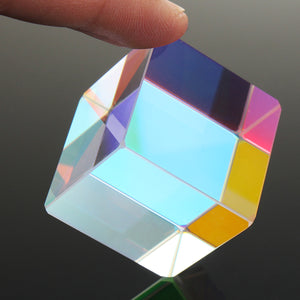 30x30mm Cube Defective Cross Dichroic Prism RGB Combiner Splitter Glass Decor