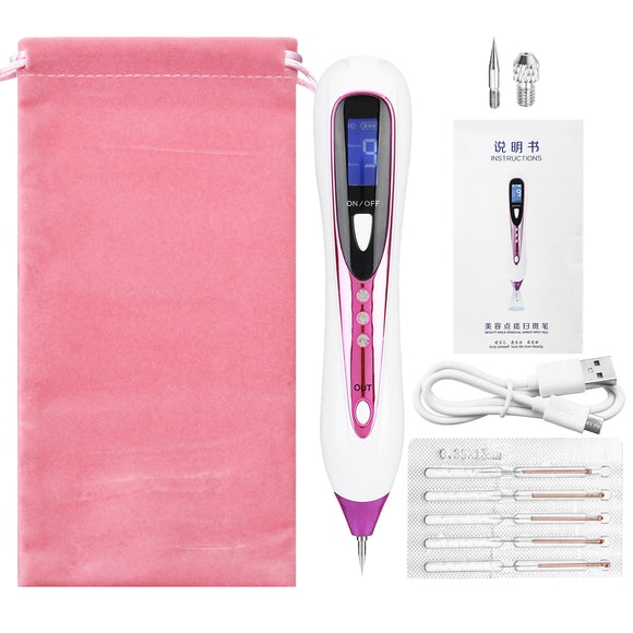 Portable LCD Laser Mole Spots Wart Tag Removal Pen Freckle Removal Machine Blue Light