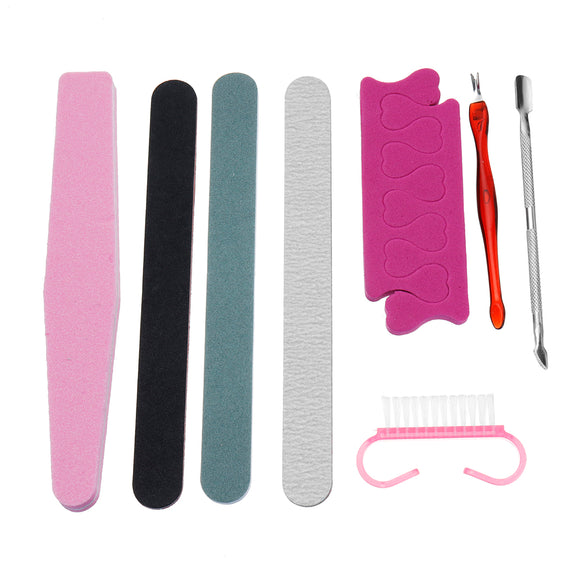 Salon Nail Manicure Set Art Care Sanding Buffer Buffing Repairing Push Tools